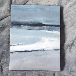 Abstract Blue and Gray Canvas Art